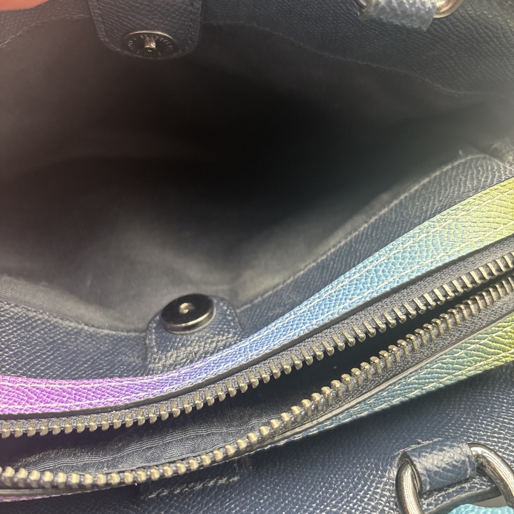 Coach Mini Lillie Carryall Rainbow Ombré Satchel 10"x7" No. A2080-91055 Purple - Picture 10 of 12